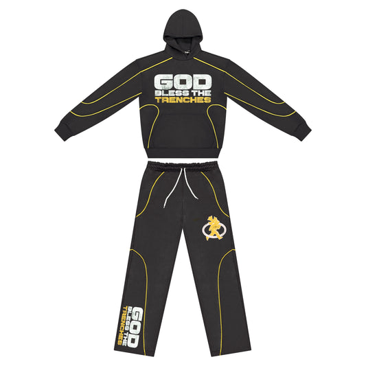 God Bless The Trenches "Cross Bearer" Black Sweatsuit